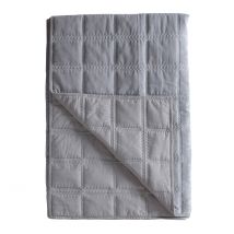 Quilted Cotton 240cm x 260cm Bedspread Grey
