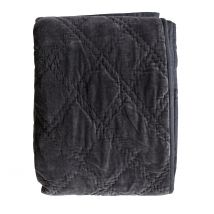 Quilted Cotton 240cm x 260cm Bedspread Charcoal