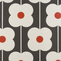 Orla Kiely - Abacus Flower Made To Measure Lined Curtains Tomato