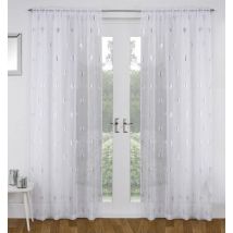 Birch Ready Made Single Voile Curtain White