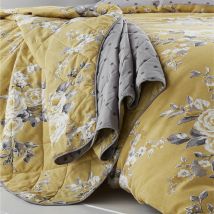 Catherine Lansfield Canterbury 220cm x 230cm Bedspread Ochre