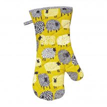 Ulster Weavers Dotty Sheep Gauntlet Oven Glove Yellow