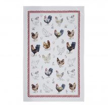 Ulster Weavers Farm Birds Tea Towel Red