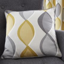 Lennox Filled Cushion 43cm x 43cm Grey Ochre