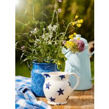 Seconds Blue Star 1/2 Pint Jug - Unique Handmade & Handpainted English Earthenware Decorative Jug  | Emma Bridgewater