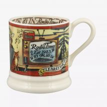 Emma Bridgewater  Seconds Radio Times 1/2 Pint Mug - Unique Handmade & Handpainted English Earthenware Tea/Coffee Mug