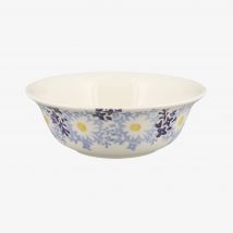 Blue Daisy Fields Cereal Bowl - Unique Handmade & Handpainted English Earthenware Decorative Plates  | Emma Bridgewater