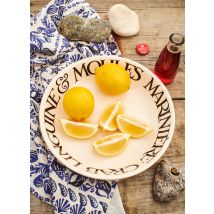 Black Toast Crab Linguine Medium Pasta Bowl - Unique Handmade & Handpainted English Earthenware Decorative Plates  | Emma Bridgewater