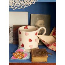 Emma Bridgewater  Seconds Pink Hearts 1/2 Pint Mug - Unique Handmade & Handpainted English Earthenware Tea/Coffee Mug