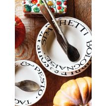Seconds Black Toast Spaghetti Bolognese Medium Pasta Bowl - Unique Handmade & Hand Decorated English Earthenware Decorative Plates  | Emma Bridgewater