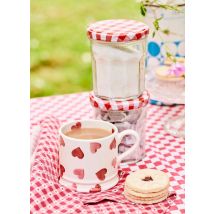 Emma Bridgewater  Pink Hearts Small Mug - Unique Handmade & Handpainted English Earthenware Tea/Coffee Mug