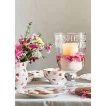 Emma Bridgewater  Pink Hearts French Bowl - Unique Handmade & Handpainted English Earthenware Decorative Plates