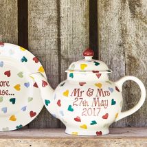 Personalised Polka Hearts 4 Mug Teapot  - Customise Your Own Pottery  | Emma Bridgewater