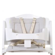 Baby Grow High Chair Cushion Tricot - Pastel Mouse Grey