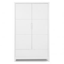 Quadro White 2 Door Wardrobe + Drawer