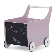 Wooden Toy Stroller - Soft Pink