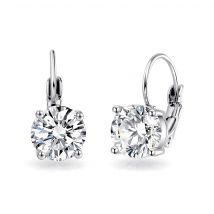 Rhodium Plated Callisto Earrings Created with Zircondia® Crystals
