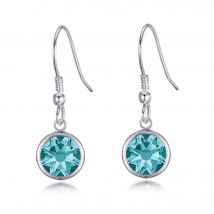Blue Crystal Drop Earrings Created with Zircondia® Crystals