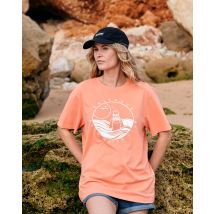 Coldwater Club - Womens Short Sleeve T-Shirt - Peach, Orange / 8