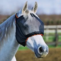 Equilibrium Field Relief Midi Fly Mask Without Ears - Black/Orange / XS