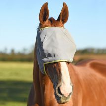 Equilibrium Field Relief Midi Fly Mask Without Ears - Grey/Yellow / XS