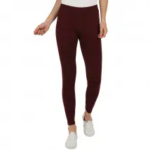 GS Equestrian Becca Ladies Full Seat Silicone Riding Tights - Burgundy / UK 10