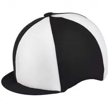Capz Lycra Quartered Hat Cover - Black/White / One Size