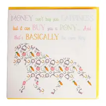 Gubblecote Beautiful Greetings Card - Can't Buy You Happiness / One Size