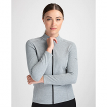 Mochara Grey Melange Rib Jacket - Grey / XS