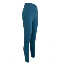 Woof Wear Ladies Knee Patch Riding Tights - Petrol Blue / UK 6