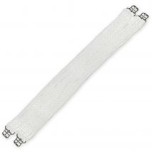Stubben Cord Girth with Stainless Steel Roller Buckles - White / 90cm