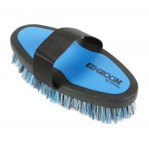 Shires Ezi-Groom Grip Body Brush - Bright Blue / L