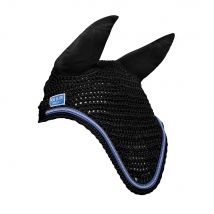 KM Elite Fly Veil - Black/Electric Blue / Pony