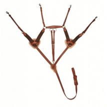 HKM Breastplate/Martingale With Lambswool 4154 - Brown / Full