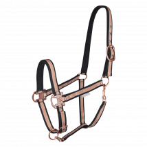 Waldhausen Rose Shine Halter - Black/Rose / Pony