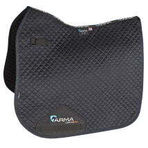 Shires ARMA Suede Dressage Saddlecloth - Black / 17-18"