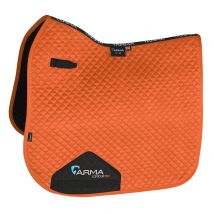 Shires ARMA Suede Dressage Saddlecloth - Burnt Orange / 17-18"
