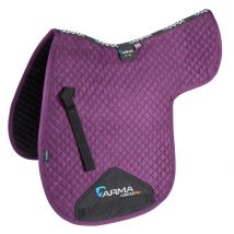 Shires ARMA Suede Numnah - Plum / 15-16.5"