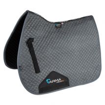 Shires ARMA Suede Saddlecloth - Grey / 15-16.5"