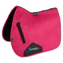 Shires ARMA Suede Saddlecloth - Raspberry / 15-16.5"