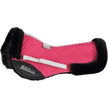 Shires Performance Suede Half Pad - Raspberry / 17-18"
