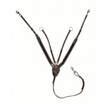 HKM Breastplate With Martingale - Brown / Pony