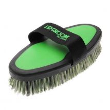 Shires Ezi-Groom Grip Body Brush - Lime Green / S