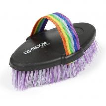 Shires Ezi-Groom Shape Up Body Brush - Purple/Green / L