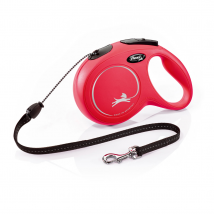Flexi New Classic Cord Dog Lead - Red / Small Dogs / 5m