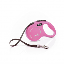 Flexi New Classic Tape Dog Lead - Pink / Small Dogs / 5m