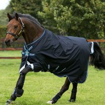 Horseware Ireland Amigo Bravo 12 Original 0g Lite Turnout Rug with Disc Front Closure - Navy/Navy/White / 6'6