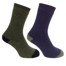 Hoggs of Fife Country Short Socks - Dark Green/Dark Navy / UK 4-7