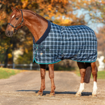 Horseware Ireland Rhino Original Stable Heavy - Vari-Layer 450g - Navy Check/Teal / 5'6