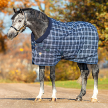 Horseware Ireland Rhino Original Stable Medium Vari-Layer 250g - Navy Check/Indigo / 6'6